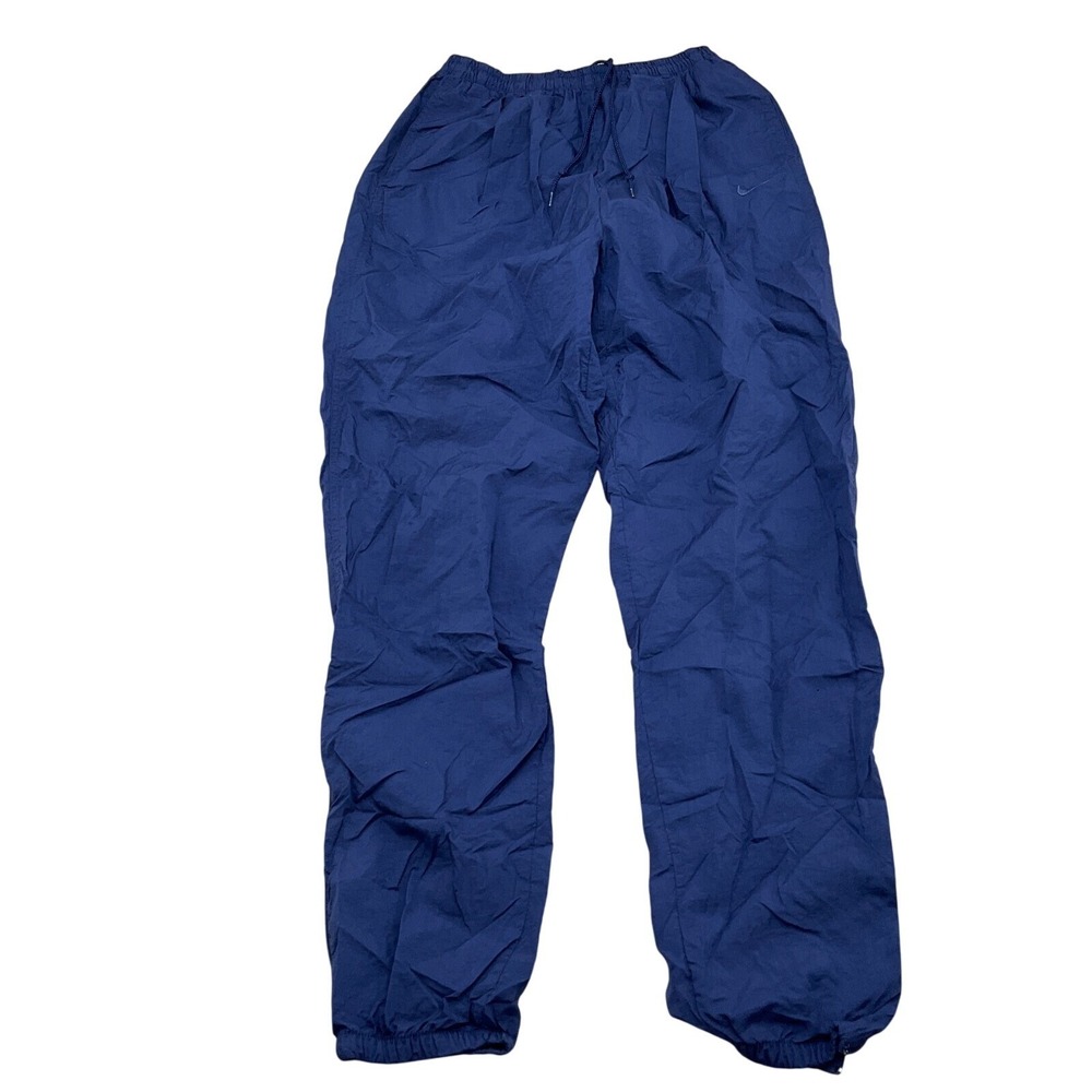 Nike Pants Youth‎ Large 12-14 Blue Nylon Windbreaker Softshell Track Jogger VTG